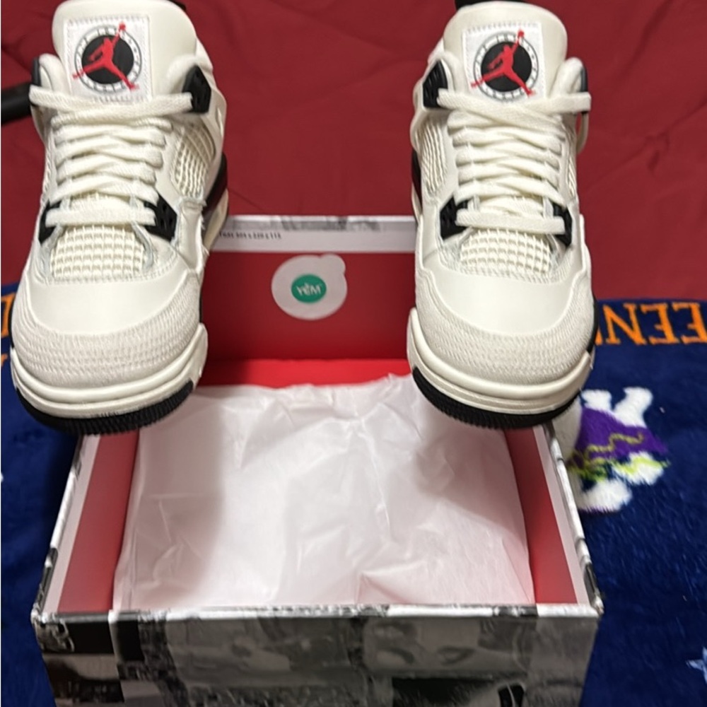 Jordan Black & White Retro 4 Sneakers